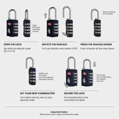 Travel TSA Lock - Aruba Blue